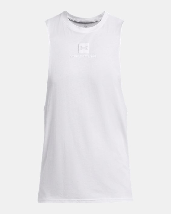 Men's UA Core Tank in White image number 3